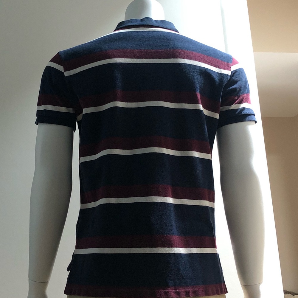 Polo Ralph Lauren Navy/Burgundy/White Striped Polo - Picture 7 of 9